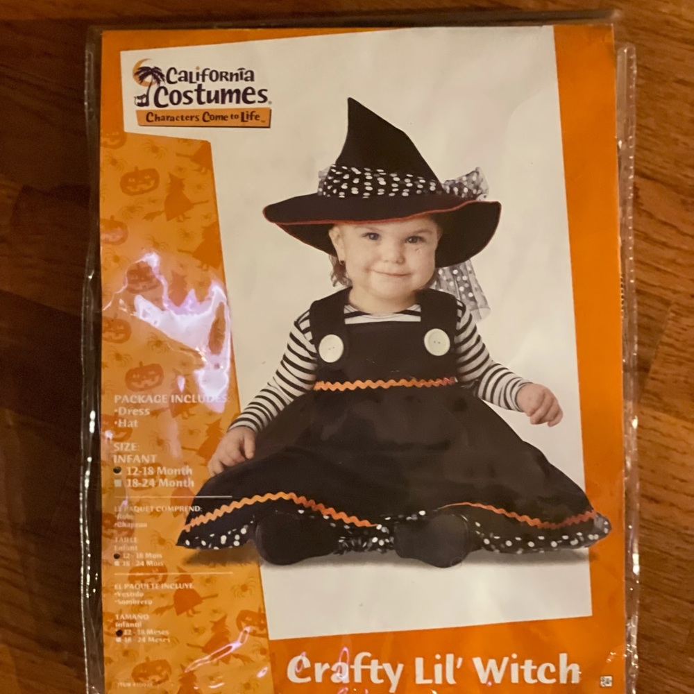 Baby witch costume 12-18 months old